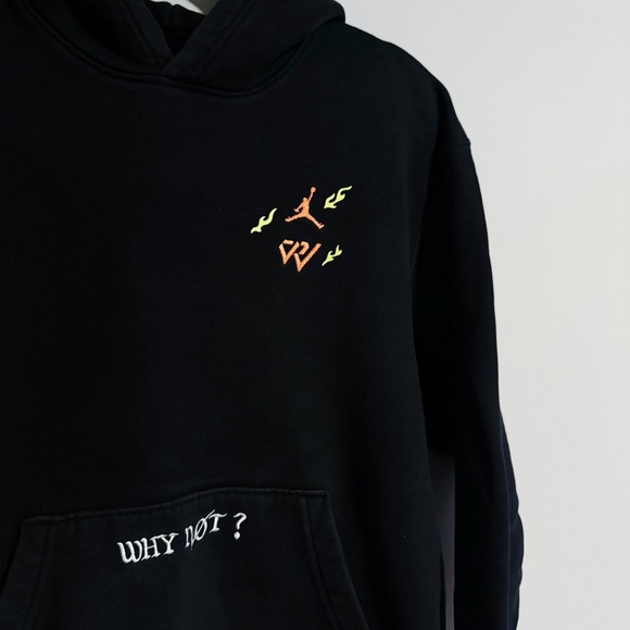 Jordan - Why Not? Black with Multicolored Basketball Print Hoodie - Picture 5 of 8